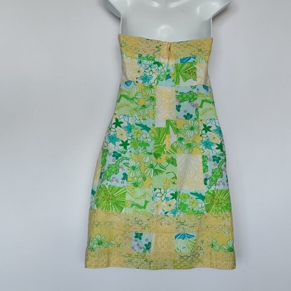 Lilly Pulitzer Sz 6 Gator Patch Lace Bowen Dress - Picture 2 of 5